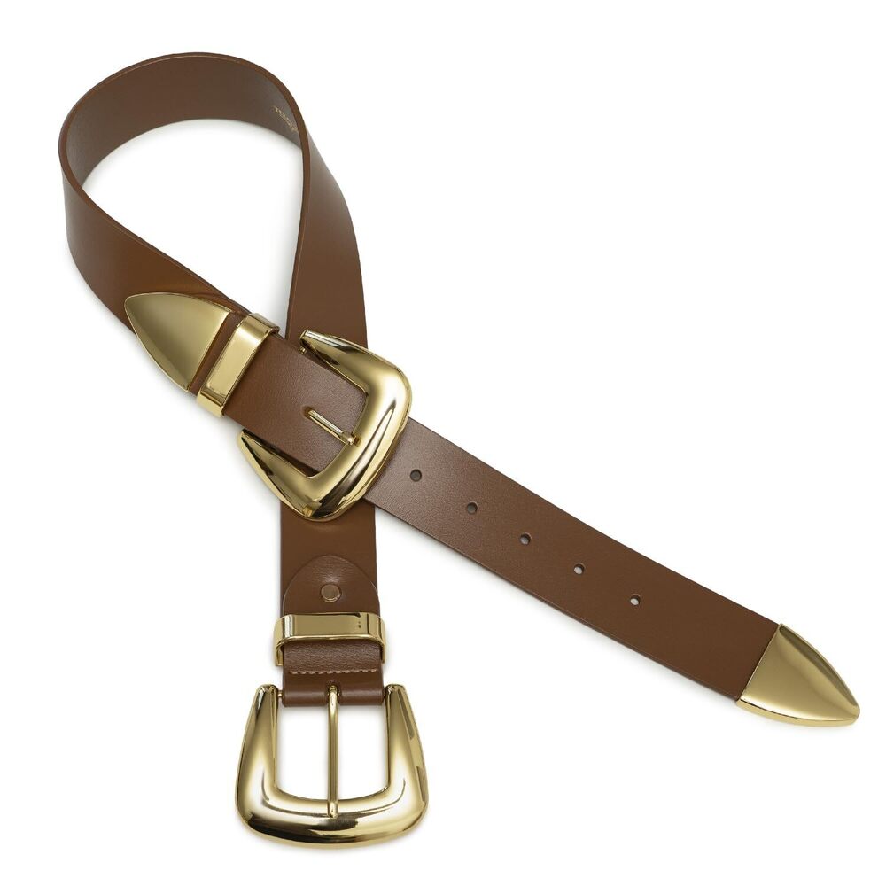 3589 Double Buckle Western Waist Belt For Women – Boho Cowgirl - Picture 4 of 6